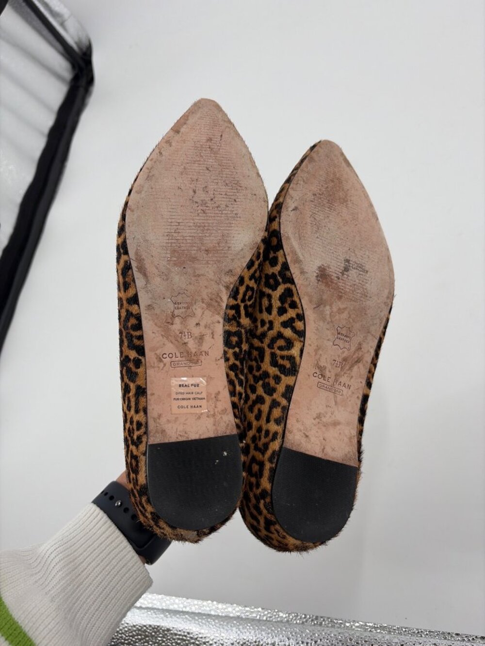 Cole Haan Grandseries Brenna Skimmer Womens 7.5B Leopard Print Leather Chic - Picture 8 of 9